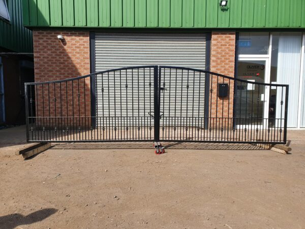 Large wrought iron drive way gates