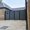 composite bi fold driveway gate mcadam tall