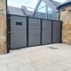 Composite Bi Fold Gates Black Grey (3)