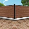 next gen composite fencing wall top kit mahogany dark brown