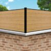 next gen composite fencing wall top kit light brown golden oak 3