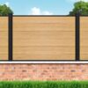 next gen composite fencing wall top kit light brown golden oak