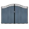 campbell tall composite driveway gate - 7016 grey next gen composite