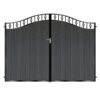 campbell tall composite driveway gate - black next gen composite