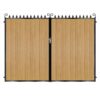 fraser tall composite driveway gate - golden oak next gen composite-c