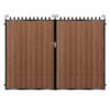 fraser tall composite driveway gate - mahogany next gen composite-c