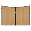 Boyd Tall Composite Driveway Gate - Golden Oak Light Brown- C