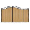 Campbell Composite Sliding Gate - Golden Oak Light Brown_c