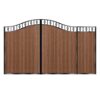 Campbell Composite Sliding Gate - Mahogany - Dark Brown_c