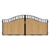 Campbell Short Composite Driveway Gate - Golden Oak Light Brown_c
