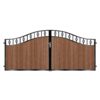Campbell Short Composite Driveway Gate - Mahogany - Dark Brown_c