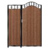 Campbell Tall Composite Side Gates & Fixed Panel - Mahogany - Dark Brown_c