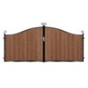 Donaldson Short Composite Driveway Gate - Mahogany - Dark Brown_c