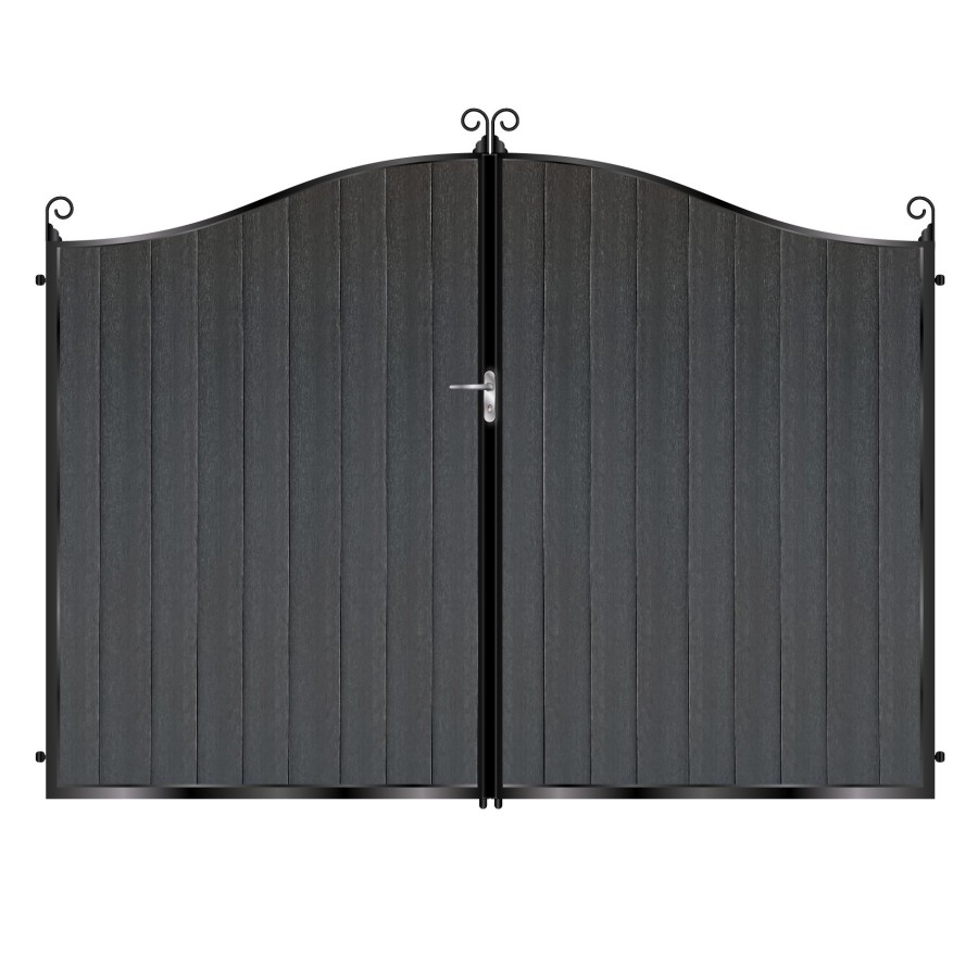 Donaldson Tall Composite Driveway Gate - Black_c