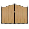 Donaldson Tall Composite Driveway Gate - Golden Oak Light Brown_c