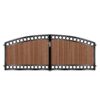 Douglas Short Composite Driveway Gate - Mahogany - Dark Brown_c
