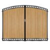 Douglas Tall Composite Driveway Gate - Golden Oak Light Brown_c