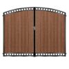 Douglas Tall Composite Driveway Gate - Mahogany - Dark Brown_c