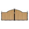 Drummond Short Composite Driveway Gate - Golden Oak Light Brown_c