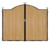 Drummond Tall Composite Driveway Gate - Golden Oak Light Brown_c