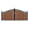 Farquhar Short Composite Driveway Gate - Mahogany - Dark Brown_c