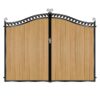 Farquhar Tall Composite Driveway Gate - Golden Oak Light Brown_c