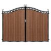 Farquhar Tall Composite Driveway Gate - Mahogany - Dark Brown_c