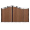 Graham Composite Sliding Gate - Mahogany - Dark Brown_c