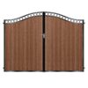 Graham Tall Composite Driveway Gate - Mahogany - Dark Brown_c