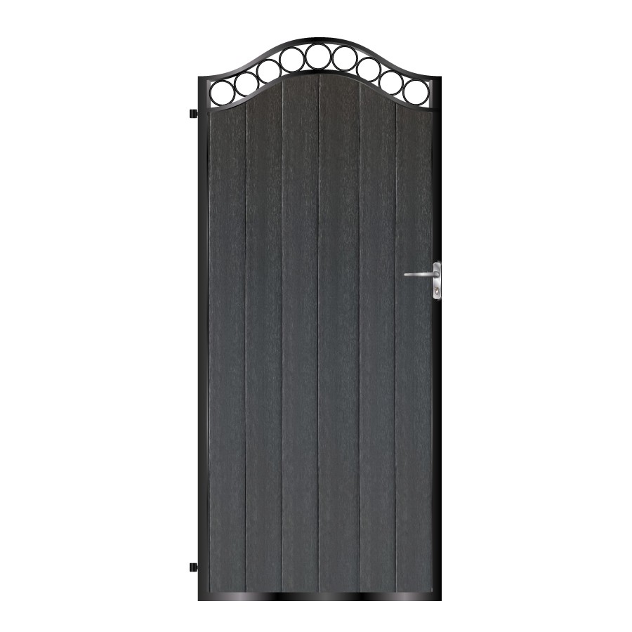 Graham Tall Composite Side Gate - Black_c