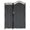Graham Tall Composite Side Gates & Fixed Panel - Black_c