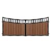 Johnson Short Composite Driveway Gate - Mahogany - Dark Brown_c