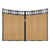 Johnson Tall Composite Driveway Gate - Golden Oak Light Brown_c