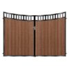 Johnson Tall Composite Driveway Gate - Mahogany - Dark Brown_c