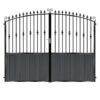 Jones Tall Composite Driveway Gate - Black_c