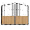 Jones Tall Composite Driveway Gate - Golden Oak Light Brown_c