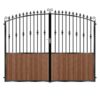 Jones Tall Composite Driveway Gate - Mahogany - Dark Brown_c