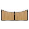 Lamont Short Composite Driveway Gate - Golden Oak Light Brown_c