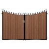Lamont Tall Composite Driveway Gate - Mahogany - Dark Brown_c