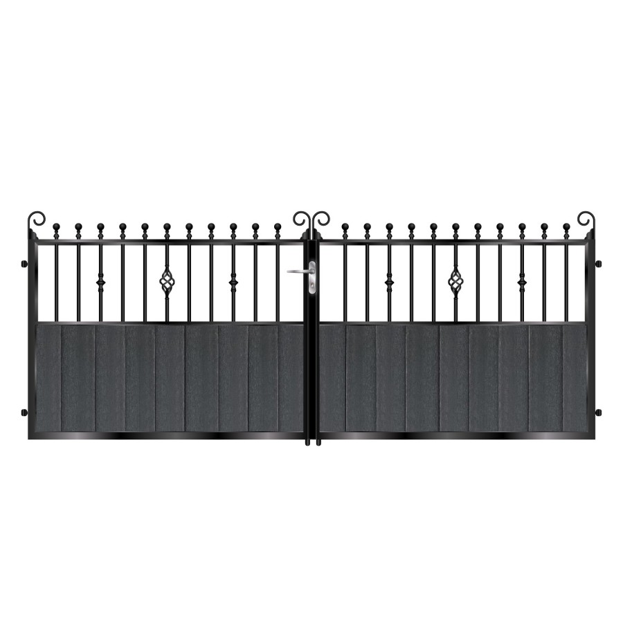 Lindsay Short Composite Driveway Gate - Black_c