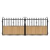 Lindsay Short Composite Driveway Gate - Golden Oak Light Brown_c
