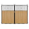 Lindsay Tall Composite Driveway Gate - Golden Oak Light Brown_c