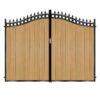 MacGregor Tall Composite Driveway Gate - Golden Oak Light Brown_c
