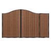 MacKenzie Composite Sliding Gate - Mahogany - Dark Brown_c