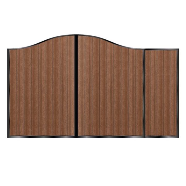 MacKenzie Composite Sliding Gate - Mahogany - Dark Brown_c