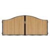 MacKenzie Short Composite Driveway Gate - Golden Oak Light Brown_c