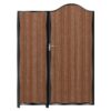 MacKenzie Tall Composite Side Gates & Fixed Panel - Mahogany - Dark Brown_c