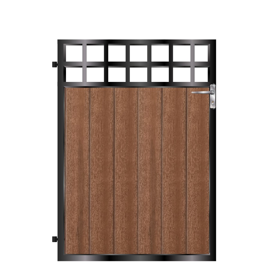 MacKinnon Composite Garden Gate - Mahogany - Dark Brown_c