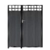 MacKinnon Tall Composite Side Gates & Fixed Panel - Black_c