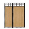 MacKinnon Tall Composite Side Gates & Fixed Panel - Golden Oak Light Brown_c